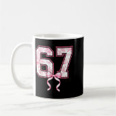 67 Meme Coquette Toile Nk Bow Funny Six Seven Girl Kaffeetasse (Links)