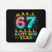 67 Meme Countdown Happy New Year Funny Drip Number Mousepad (Mit Mouse)