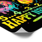 67 Meme Countdown Happy New Year Funny Drip Number Poster (Ecke)