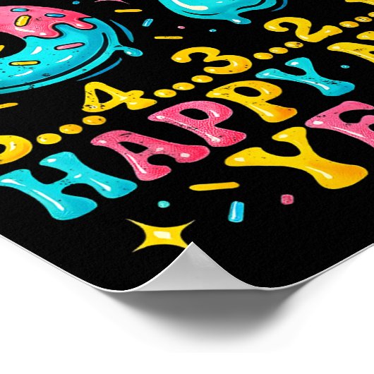 67 Meme Countdown Happy New Year Funny Drip Number Poster (Ecke)