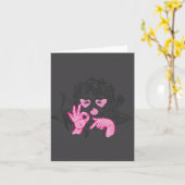 67 Meme Cud Hands Bubble Gum Six Seven Meme Valent Karte (Gelbe Blume)