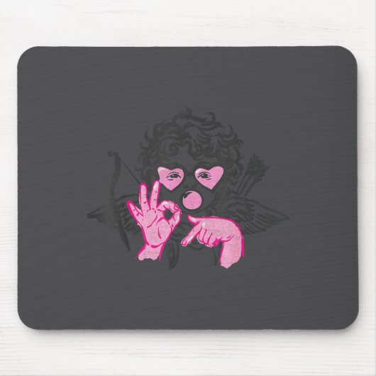 67 Meme Cud Hands Bubble Gum Six Seven Meme Valent Mousepad (Vorne)
