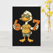 67 Meme Cute Duck 6 7 Funny Six Seven 6-7 Gen Alph Karte (Gelbe Blume)