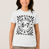 67 Meme, dabbing, 6 7 Numbers, Six Seven Bruh, 6th Tri-Blend Shirt (Vorderseite)