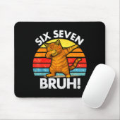 67 Meme Dabbing Katze Six Seven 6 7 Mousepad (Mit Mouse)