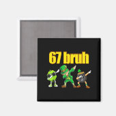 67 Meme Dabbing Kobold Shamrock Goldtopf st Magnet (Vorderseite/Rückseite)