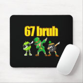 67 Meme Dabbing Leprechaun Shamrock Gold Topf st Mousepad (Mit Mouse)