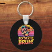 67 Meme Dabbing Six Seven 6 7 Bruh Funny Number De Schlüsselanhänger (Vorderseite)