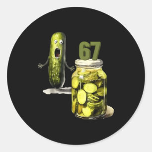 67 Meme Dill Überraschung Ein Glas geschnittene Di Runder Aufkleber