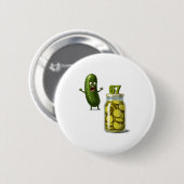 67 Meme Dillgurke Überraschung Eine Flasche geschn Button (Vorne & Hinten)