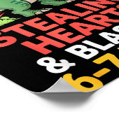 67 Meme Dinosaur Stealing Hearts 6-7 Farts Valenti Poster (Ecke)