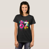 67 Meme Drip Spray Paint Six Seven 80s Bright Colo T-Shirt (Vorne ganz)
