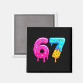 67 Meme Eis Drip Lustig Six Seven Gen Alpha S Magnet (Vorderseite/Rückseite)