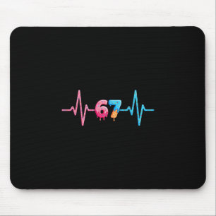 67 Meme Eiscreme Herzschlag Lustig Six Seven Gen A Mousepad