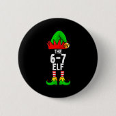 67 Meme Elf Christmas Matching Family 6-7 Brainrot Button (Vorderseite)