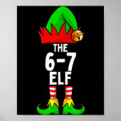 67 Meme Elf Christmas Matching Family 6-7 Brainrot Poster (Vorne)