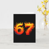 67 Meme Flames Funny Six Seven Gen Alpha Slang Gra Karte (Gelbe Blume)