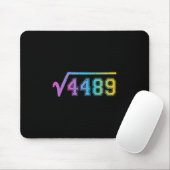67 Meme Fun Square Root 4489 Teen Six Seven Math T Mousepad (Mit Mouse)