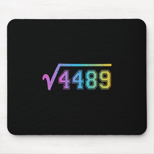 67 Meme Fun Square Root 4489 Teen Six Seven Math T Mousepad (Vorne)
