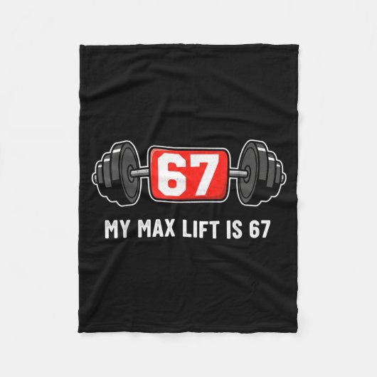 67 Meme Funny 6 7 Six Seven Gym Workout Lifting We Fleecedecke (Vorderseite)