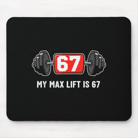 67 Meme Funny 6 7 Six Seven Gym Workout Lifting We Mousepad (Vorne)