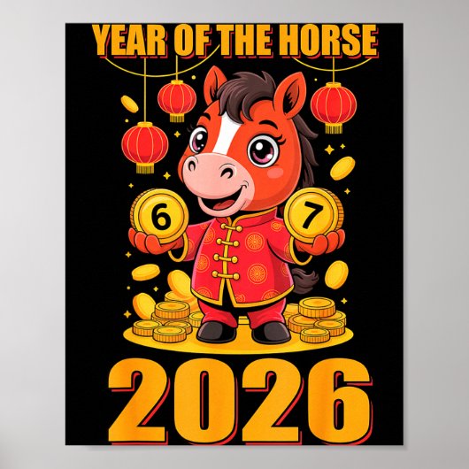 67 Meme Funny Chinese New Year 2026 Year Of The Ho Poster (Vorne)