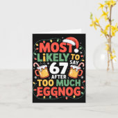 67 Meme Funny Christmas Meme Design Most Likely To Karte (Gelbe Blume)