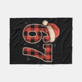 67 Meme Funny Christmas Red Plaid Xmas Pajamas Sla Fleecedecke (Vorderseite (Horizontal))