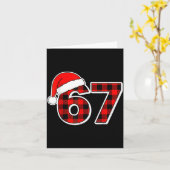 67 Meme Funny Christmas Red Plaid Xmas Pajamas Sla Karte (Gelbe Blume)