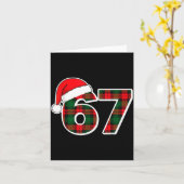 67 Meme Funny Christmas Red Plaid Xmas Pajamas Sla Karte (Gelbe Blume)