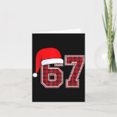 67 Meme Funny Christmas Red Plaid Xmas Pajamas Sla Karte (Vorderseite)