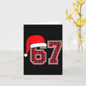 67 Meme Funny Christmas Red Plaid Xmas Pajamas Sla Karte (Gelbe Blume)