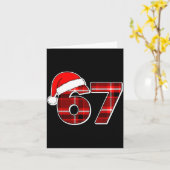 67 Meme Funny Christmas Red Plaid Xmas Pajamas Sla Karte (Gelbe Blume)