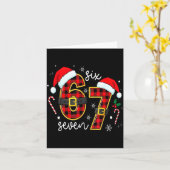 67 Meme Funny Christmas Red Plaid Xmas Pajamas Sla Karte (Gelbe Blume)