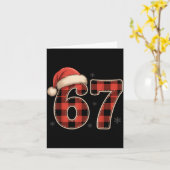 67 Meme Funny Christmas Red Plaid Xmas Pajamas Sla Karte (Gelbe Blume)