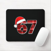 67 Meme Funny Christmas Red Plaid Xmas Pajamas Sla Mousepad (Mit Mouse)