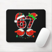 67 Meme Funny Christmas Red Plaid Xmas Pajamas Sla Mousepad (Mit Mouse)