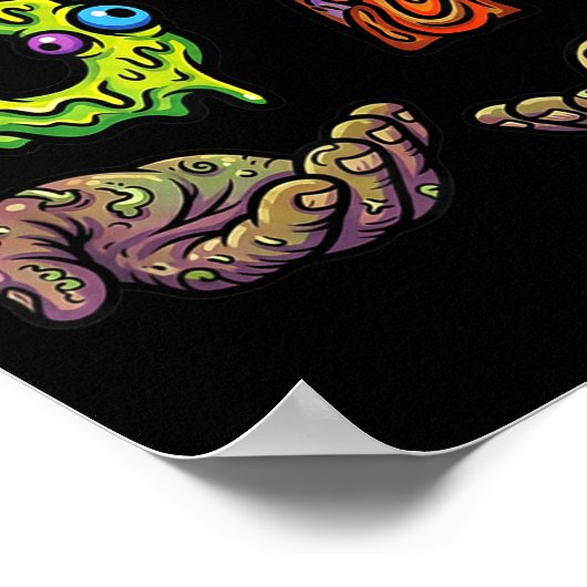 67 Meme Funny Gen Alpha Six Seven Hands Gesture Br Poster (Ecke)