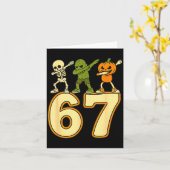 67 Meme Funny Halloween Numbers Six Seven Men Wome Karte (Gelbe Blume)