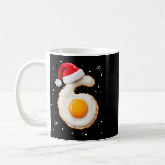 67 Meme Funny Number 6 Egg Bacon Matching Christma Kaffeetasse (Links)