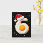 67 Meme Funny Number 6 Egg Bacon Matching Christma Karte (Gelbe Blume)