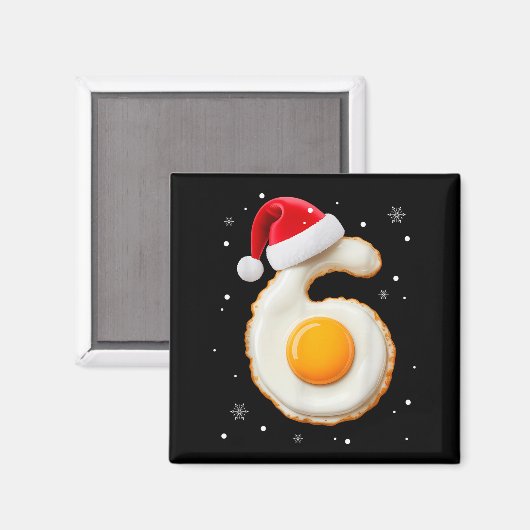 67 Meme Funny Number 6 Egg Bacon Matching Christma Magnet (Vorderseite/Rückseite)
