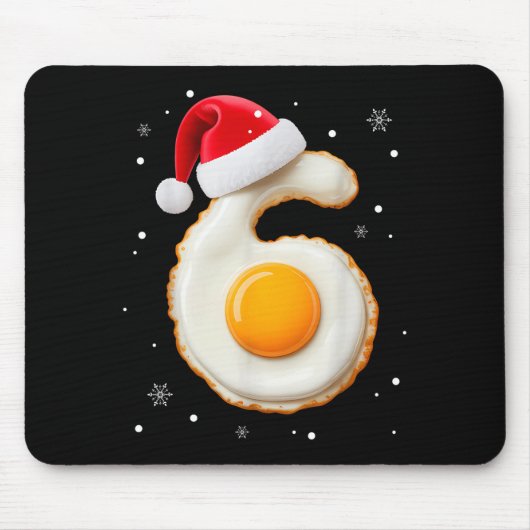 67 Meme Funny Number 6 Egg Bacon Matching Christma Mousepad (Vorne)
