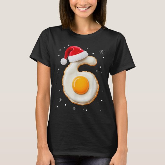 67 Meme Funny Number 6 Egg Bacon Matching Christma T-Shirt (Vorderseite)