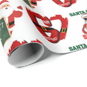67 Meme Funny Santa Christmas Gift Wrap For Teen Geschenkpapier (Rolleneckpunkt)