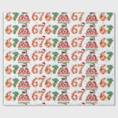 67 Meme Funny Santa Christmas Gift Wrap For Teen  Geschenkpapier (Flach)