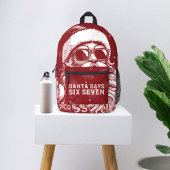 67 Meme Funny Santa Says Six Seven Christmas Bedruckter Rucksack