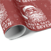 67 Meme Funny Santa Says Six Seven Christmas Geschenkpapier (Rolleneckpunkt)