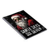 67 Meme Funny Santa Says Six Seven Christmas Notizblock (Rechte Seite)