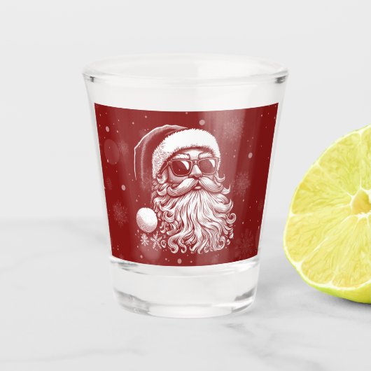 67 Meme Funny Santa Says Six Seven Christmas Schnapsglas (Vorderseite)